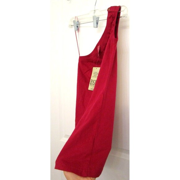 BSK Casual Connection by Bershka Women One Shoulder Top - Medium Cotton Red NWT - Picture 7 of 16
